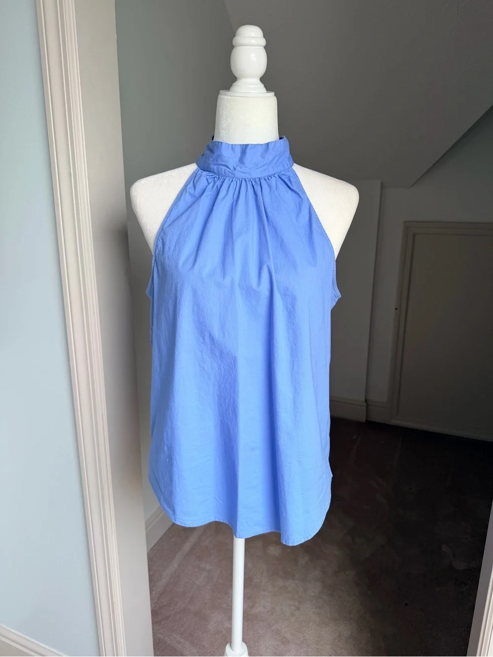 J. Crew Blue Halter Neck Women's Top